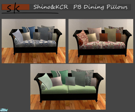 Sims 2 — Potterybarn Diningroom - recolor - Pillows loveseat by ShinoKCR — recolors for the loveseat pillows of our PB