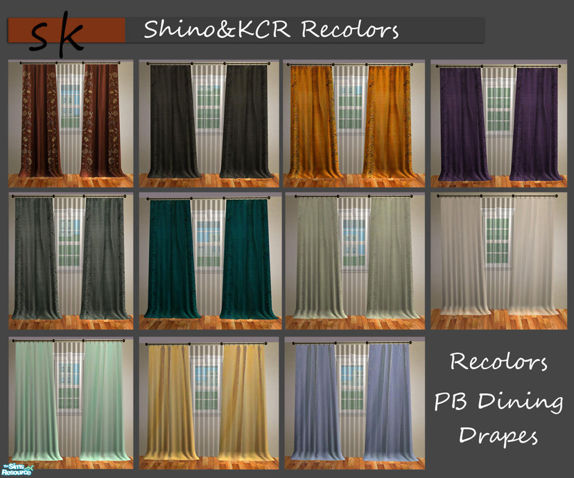 The Sims Resource - Potterybarn Diningroom - recolor - Drapes