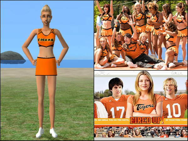 Sims 2 — Fired Up! Tigers Skirt by Cheer4Sims2 — 