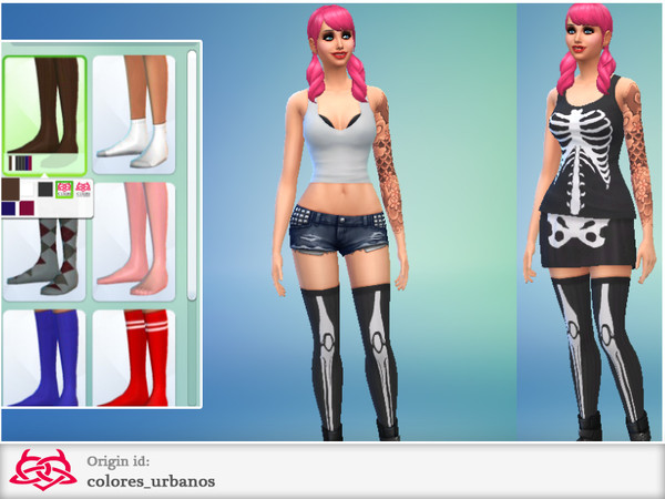 Sims 4 — bones socks by Colores_Urbanos — From Paraguay with love! enjoy!