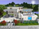 Sims 3 — Breezy Lilium by Stella_Nera — A modern Mediterranean style characterizes this Villa, where the elevated pool