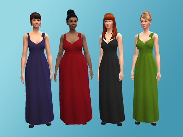 The Sims Resource - Formal Dress Recolor Set