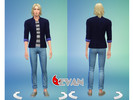 Sims 4 — Evan_ymp_jeansblueSet_0821 by woodenhalo — Non-default jeans Set.