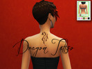 Sims 4 — Dragon Tattoo by twiggystix182 — A tribal style dragon tattoo on the upper back.