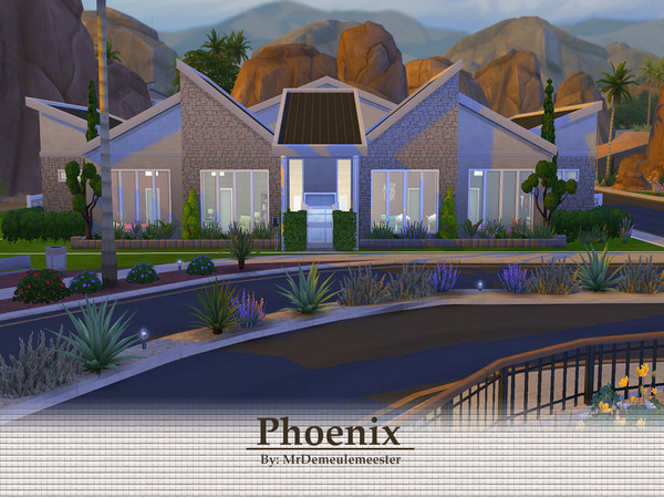 Sims 4 — Phoenix - Modern Single Family House by MrDemeulemeester — Phoenix is a modern single story single family house