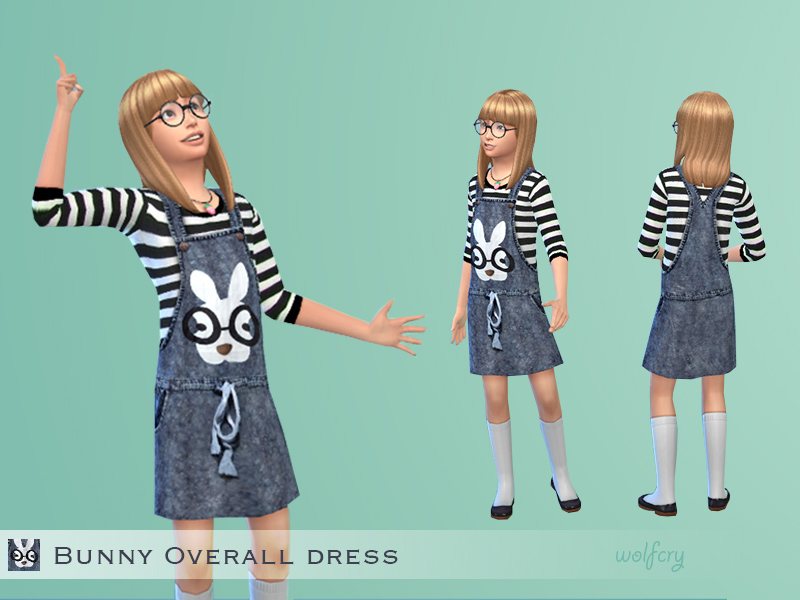 The Sims Resource - Bunny Overall Dress
