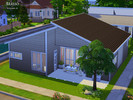 Sims 4 — Brasso by xtermety — Brasso is a classic but modern home with slanted roofs and a small garden suited for a