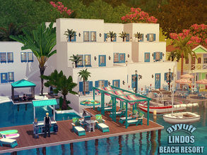 Sims 3 — Lindos Beach Resort by ayyuff — This is a beautiful Greek style beach resort. It has: Lobby TV room Dining area