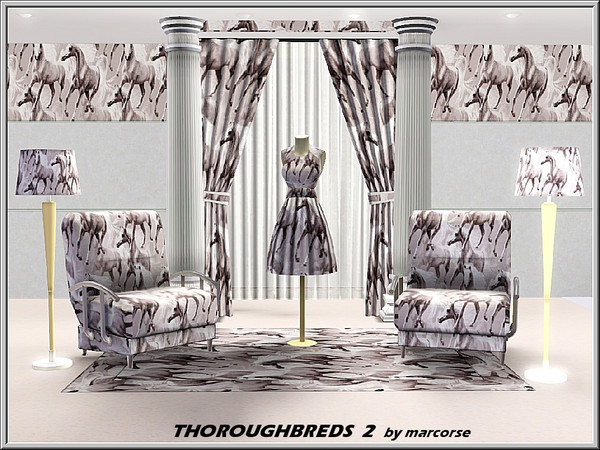 Sims 3 — Thoroughbreds 2_marcorse by marcorse — Themed pattern: beautiful dapple grey horses with flowing manes and