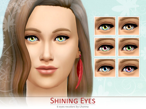 Sims 4 — Shining Eyes (non-default recolors) by Lhonna — Non-default eyes recolors for yours Sims. Shining Eyes comes in