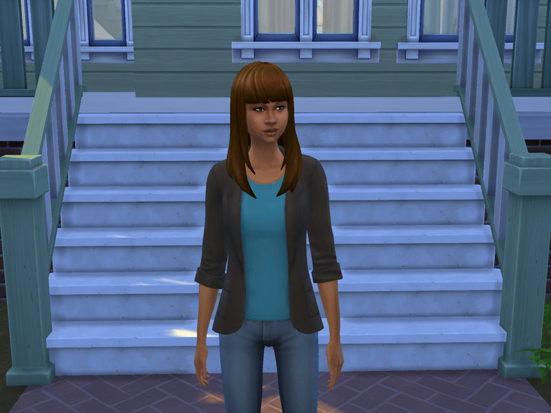 Sims 4 The Sims Resource | Female Young Adult Black & Blue Blazer by TSR Creator
