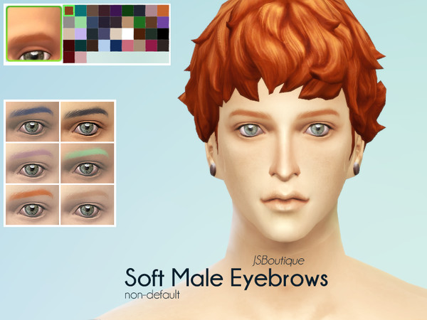Sims 4 — JSBoutique Male Eyebrows II by JSBoutique — male versions of my female soft eyebrows