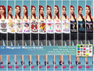 Sims 4 — 12 Magical Racerbacks - English Version by plumsmellsbad2 — This set features 12 racerback tanks featuring some