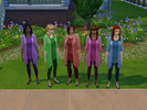 Sims 4 — Long Galaxy Blazer [FYA] by amy_agatha2 — Long Galaxy Blazer in Blue, Green, Pink, Purple and Red for Female