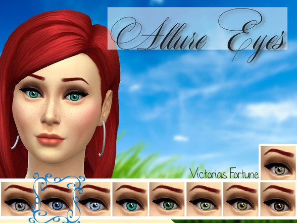 Sims 4 — Allure Eyes - Blue by fortunecookie1 — Want your sims to be alluring? Then these are the eyes for you. Lot's of