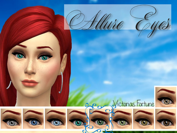 Sims 4 — Allure Eyes - Green by fortunecookie1 — Want your sims to be alluring? Then these are the eyes for you. Lot's of