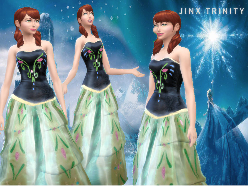 The Sims Resource Frozen Dress Anna