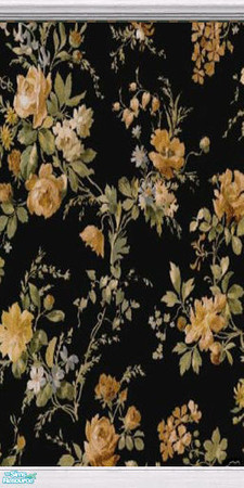 Sims 2 — Victorian Rose Walls -Honey Gold Rose by drewsoltesz — 3 Large print Victorian wallpapers in different rose