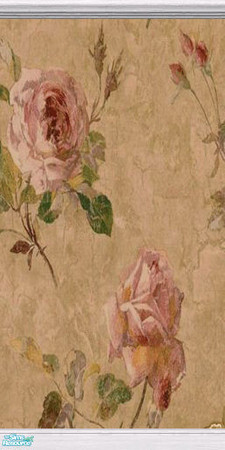 Sims 2 — Victorian Rose Walls - Antique Rose by drewsoltesz — 3 Large print Victorian wallpapers in different rose