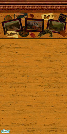 Sims 2 — Men's Study Walls - Travel Collage by drewsoltesz — A set of 3 unique wallpapers to decorate a men's study/den,