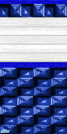 Sims 2 — Shaker Blues Dining Set - Wallpaper by Riverwillows — Beautiful wallpaper featuring a quilted pattern and white