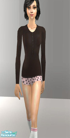 Sims 2 — Teen Henley PJ's  - 3 by agaliha5 — A set of pajamas for your teens. These pj's feature a long sleeve henley top