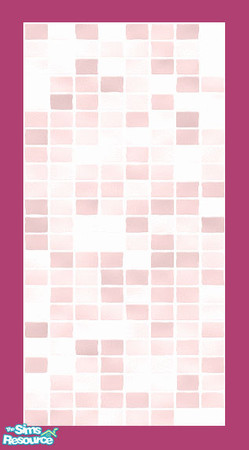Sims 2 — MDP Pink Wall Tile v2 by MelandStv — There are 6 colourful walls in this set. hey are part of my Pastel Pack.
