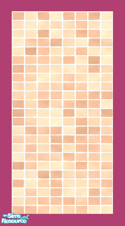 Sims 2 — MDP Pastel Orange Wall Tile v2 by MelandStv — There are 6 colourful walls in this set. hey are part of my Pastel