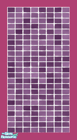 Sims 2 — MDP Plum Wall Tile v2 by MelandStv — There are 10 colourful walls in this set. They are part of my Colour Pack