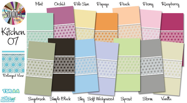 Sims 2 — Studio K Kitchen 07_02 by StudioKhagerks — 15-28 of 28 colors. Can be found under Paint and can be purchased for