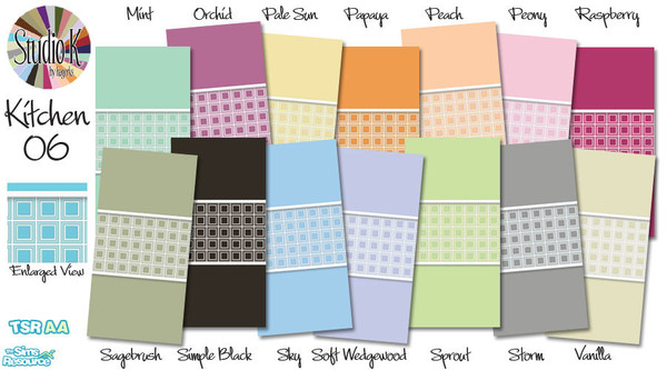Sims 2 — Studio K Kitchen 06_02 by StudioKhagerks — 15-28 of 28 colors. Can be found under Paint and can be purchased for