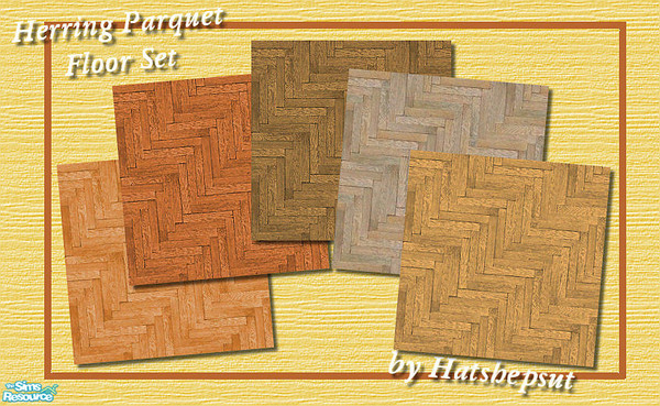 Sims 2 — Herring Parquet Floor Set by hatshepsut — by Hatshepsut