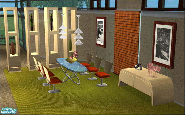 Sims 2 — Georgio Dining Room Recolor 1 by Elize-37sims — First recolor of the Georgio Dining Room