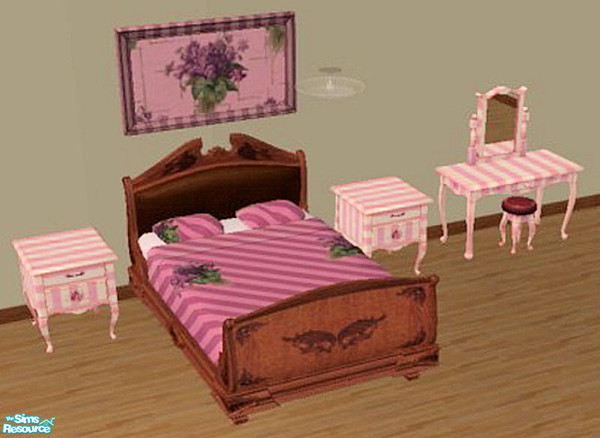 Sims 2 — TC 50 Bedroom set by Smoffi — my first attempt at a Texture challenge - a bedroom