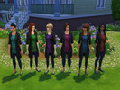 Sims 4 — Long Black Galaxy Blazer [FYA] by amy_agatha2 — Long Black Galaxy Blazer in Black/Aqua, Black/Blue, Black/Green,