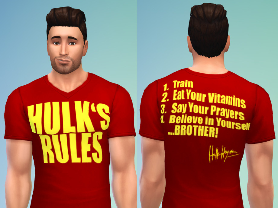 The Sims Resource - WWE Shirts Set 4