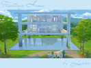 Sims 4 — Floating Home by Luuri — This modern home was built above a huge fountain, floating in the fresh air, only held
