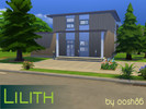 Sims 4 — Lilith by oosh86 — This two story house is meant for a big family. The second floor opens with a galery over the