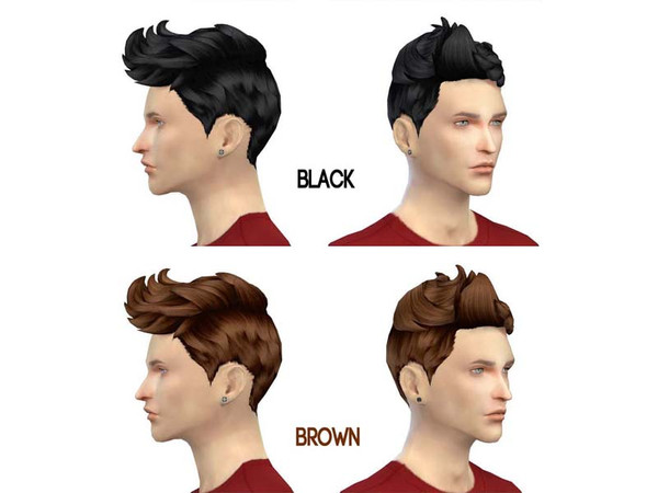 Sims 4 — 77Hair-S4 The plane head by The_77_sims — Non-default Female hair Conversion male hair More about me:
