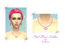 Sims 4 — Pink Heart Necklace by Zombiena — Recolor version of the Heart Necklace.