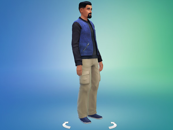 Sims 4 — Denim Jacket w/ Leather Sleeves by shapeshiftcreative — With either Black or Grey t-shirt - Denim Jacket with