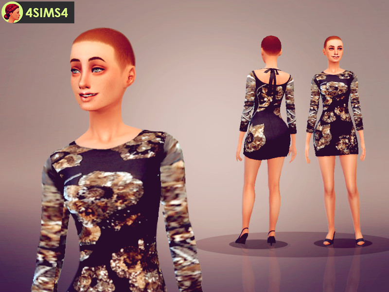 Sims 4 The Sims Resource | Golden Dress by TSR Creator