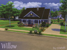 Sims 4 — Willow by oosh86 — Built on a 40x30 lot, this house is perfect for a family of four. It has 3 bedrooms and 2
