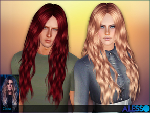 Sims 3 — Anto - Glow (Hair) by Anto — Long wavy hair for males and females
