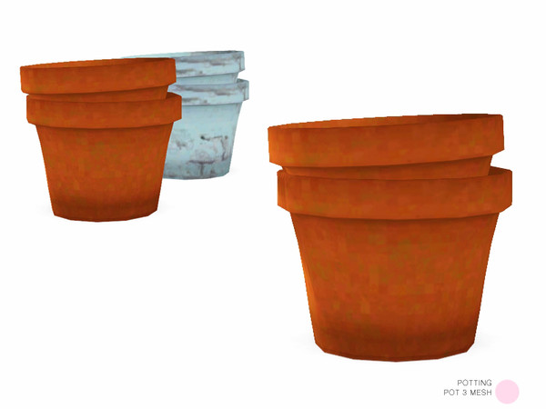 Sims 3 — Pot 3 Mesh by DOT — Pot 3 Mesh by DOT of The Sims Resource