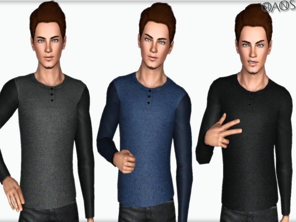 The Sims Resource - Henley Sweater