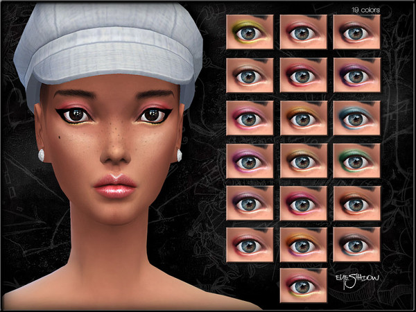 Sims 4 — EyeShadowSet1 by Shojoangel — Hi^^ I hope you like it. :) 1 file with 19 colors (adult,female) This is a stand