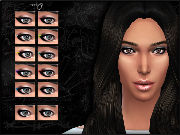 Sims 4 — EyeLashSet1 by Shojoangel — Hi^^ This set included 2 eyelash options. 1 file (adult,female) This is a stand