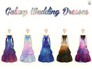 Sims 4 — Galaxy Wedding Dresses by Xrinna — Sims 4 Female Clothing - Galaxy Wedding Dresses * Standalone Item * 5