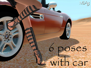 Sims 3 — 6 Poses with car by Mia8 by mia84 — 6 Poses with car by Mia8
